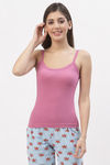 Floret Cotton Camisole (Pack of 2) - Pink China Rose — thumbnail 2